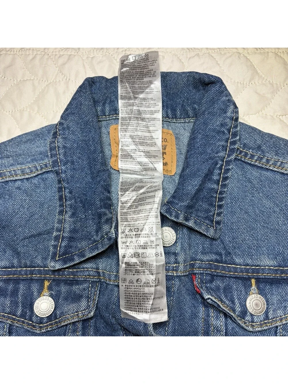 Levi's Kids Denim Jeans Jacket Size Large (10/12), Light Washed, Blue, Button-Up